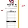 Texas Bat Company Custom Line Up Cards (13 Player - 10 Sub) Coaches Corner